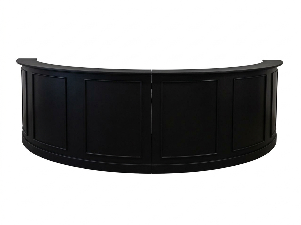 BAR MEDALLION BLACK HALF ROUND