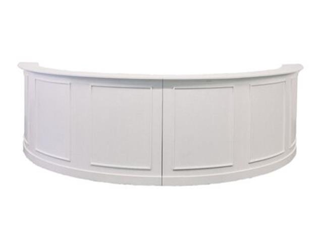 BAR MEDALLION WHITE HALF ROUND