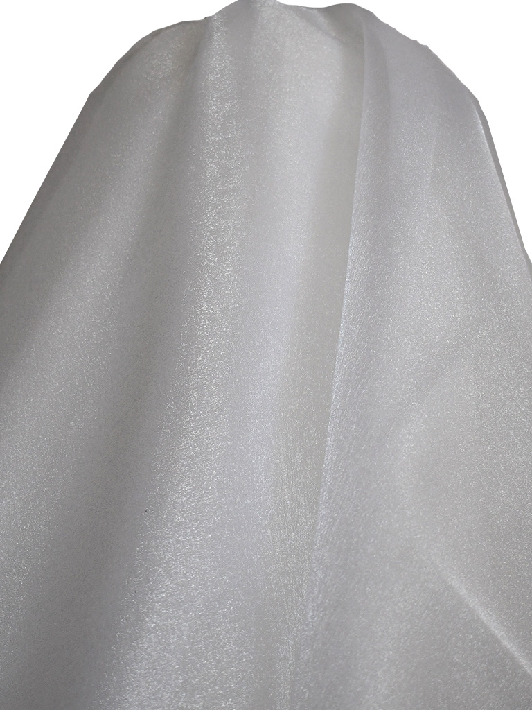 sparkle organza white